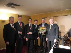 Nach dem Konzert: (von inks) Jan Berssenbrügge, Martin Strahl, Florian Biebl, Raimund Lang, Thomas Böttger, Jochem Vorstheim